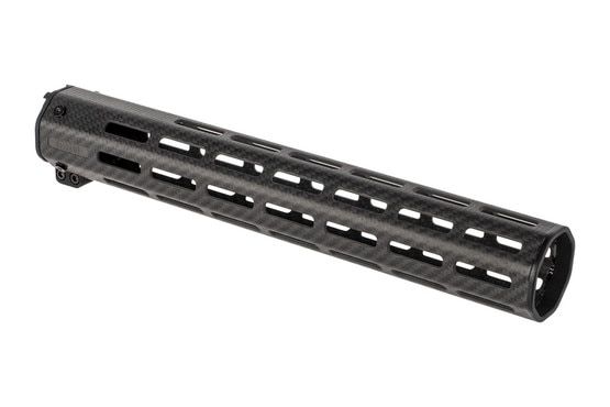 The Faxon Firearms Carbon Fiber Handguard uses an M-LOK system for accessories